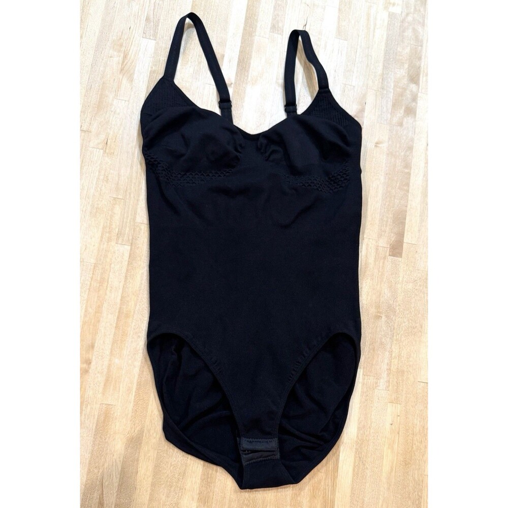Comfort by Real Womens L Black Seamless Shaping Bodysuit Shapewear NWOT